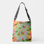 Funky Abstract Floral Crossbody Tas (Voorkant)
