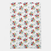 Funky Abstract Flowers Mid-century Theedoek (Verticaal)