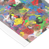 Funky Abstract Joyful Colorful Korte Tafelloper (Hoek)