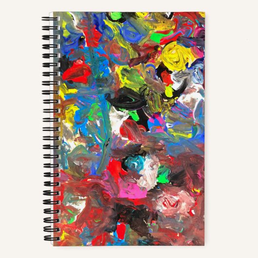 Funky Abstract Joyful Colorful Notitieboek (Voorkant)