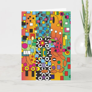 Funky Abstract Wenskaart Kaart