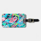 Funky Abstracte Art Bagagelabel (Voorkant horizontaal)