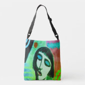 Funky Abstracte Art Crossbody Tas (Achterkant)