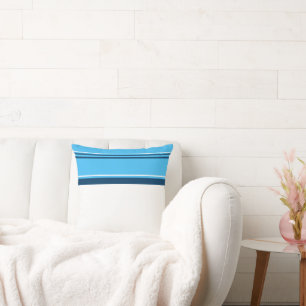 Funky Abstracte Art Light Dark Blue Kussen