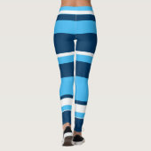 Funky Abstracte Art Light Dark Blue Leggings (Achterkant)