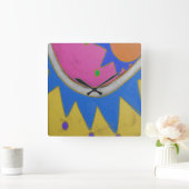 Funky Abstracte Art Square Wall klok (Huis)