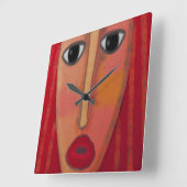 Funky Abstracte Art Square Wall klok (Hoek)