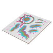 Funky Abstracte Art Tegeltje (Zijkant)