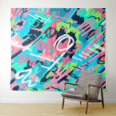 Funky Abstracte Art Wandkleed (In Situ (horizontaal))