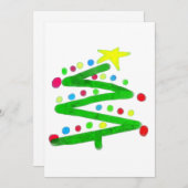 Funky Abstracte kunst kerstboom Kaart (Voorkant / Achterkant)