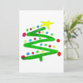Funky Abstracte kunst kerstboom Kaart (Staand voorkant)