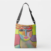 Funky Abstracte Kunst om te Dragen Crossbody Tas (Voorkant)