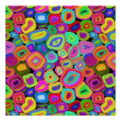 Funky Abstracte olieverf cirkels Perfect Poster (Voorkant)