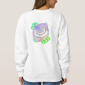 Funky Abstracte Roos Wearable Art Trui (Achterkant)