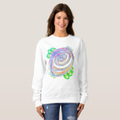 Funky Abstracte Roos Wearable Art Trui (Voorkant volledig)