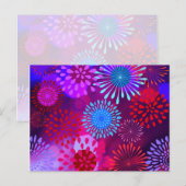 Funky Abstracte Sparkle Shine Flower Petals Briefkaart (Voorkant / Achterkant)