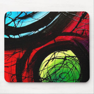Funky Abstracte Stippen Art Muismat