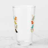 Funky Abstracte vogels midden eeuw Modern Glas (Links)
