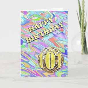 Funky abstrait 101 carte d'anniversaire