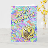Funky abstrait 12 anniversaire carte (Fleur jaune)