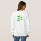 Funky Abstrait Art Christmas Tree Sweatshirt (Dos entier)