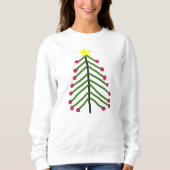 Funky Abstrait Art Christmas Tree Sweatshirt (Devant)