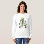 Funky Abstrait Art Christmas Tree Sweatshirt (Devant entier)