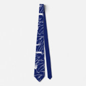 Funky Abstrait Art White Motif Cravate (Devant)