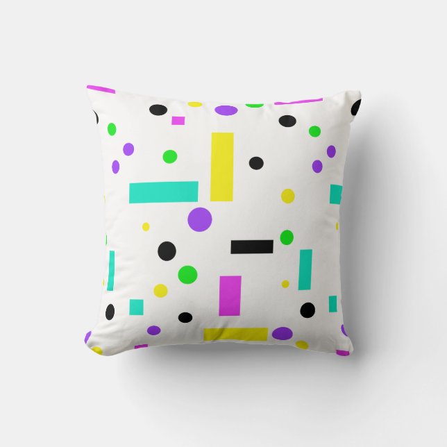 Funky Abstrait coloré Motif Coussin Cushion (Recto)