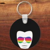 Funky Afro Hair Boy Sleutelhanger (Voorkant)
