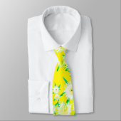 Funky Aiguilles Fleurs Jaunes Cravate Motif (Attaché)