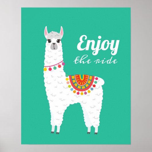 Funky alpaca drama llama poster (Voorkant)