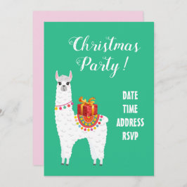 Funky Alpaca Kerstschattige lama Kaart