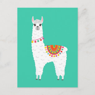 Funky Alpaca llama drama schattig dier Briefkaart