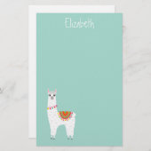 Funky Alpaca llama drama schattig dier Briefpapier (Voorkant / Achterkant)