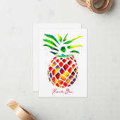 Funky ananas coole kunst notitiekaartje (Voorkant / Achterkant in situ)
