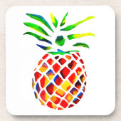 Funky ananas kunst bier onderzetter (Voorkant)