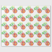 Funky ananas kunst cadeaupapier (Vlak)
