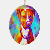 Funky Angel - Pitbull Keramisch Ornament (Rechts)