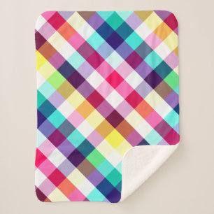 Funky Arc-en-ciel Plaid Motif petite couverture Sh