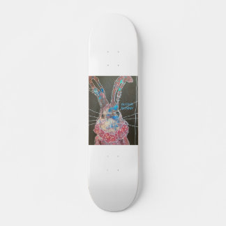 Funky art abstrait lapin lapin skateboard pont