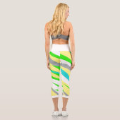 Funky Art Abstrait Turquoise Blue Green Leggings (Verso)