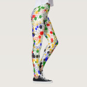 Funky Art Deco Circle Rings Leggings (Rechts)