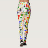 Funky Art Deco Circle Rings Leggings (Achterkant)