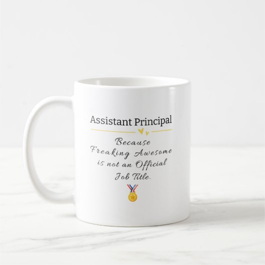 Funky Assistant Principal Titre du poste Café Mug (Gauche)