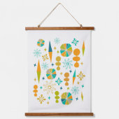 Funky Atomic Age Vormt Starburst Midcentury Hangend Wandkleed (Voorkant)