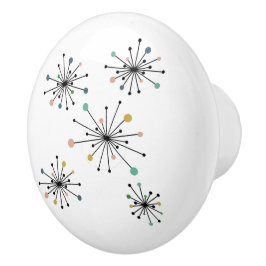 Funky Atomic Starburst midden eeuw Modern Keramische Knop