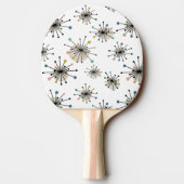 Funky Atomic Starburst Retro Mid Century Modern Tafeltennisbatje (Achterkant)