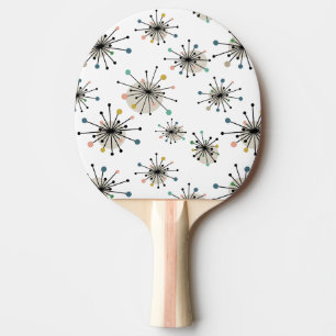 Funky Atomic Starburst Retro Mid Century Modern Tafeltennisbatje
