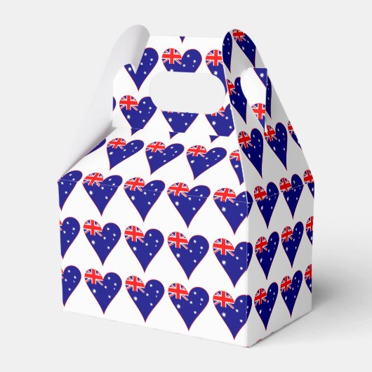 Funky Australië Hart Vlag Rode Grens Bedankdoosjes (Voorkant Zijde)